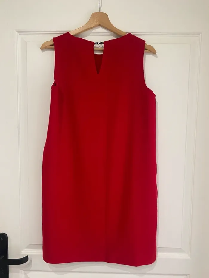 Robe droite chic rouge sans manches Mango S - photo numéro 3