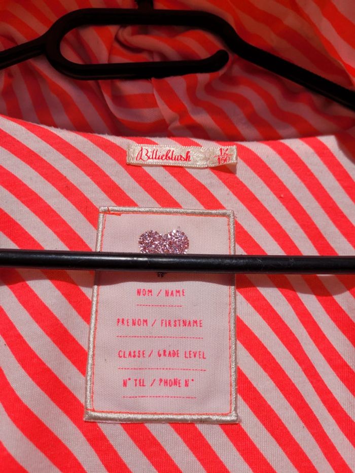 Superbe veste imperméable Billieblush, rose bonbon 🍬, 12 ans - photo numéro 9