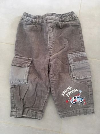 Pantalon velours gris Taille 18 mois