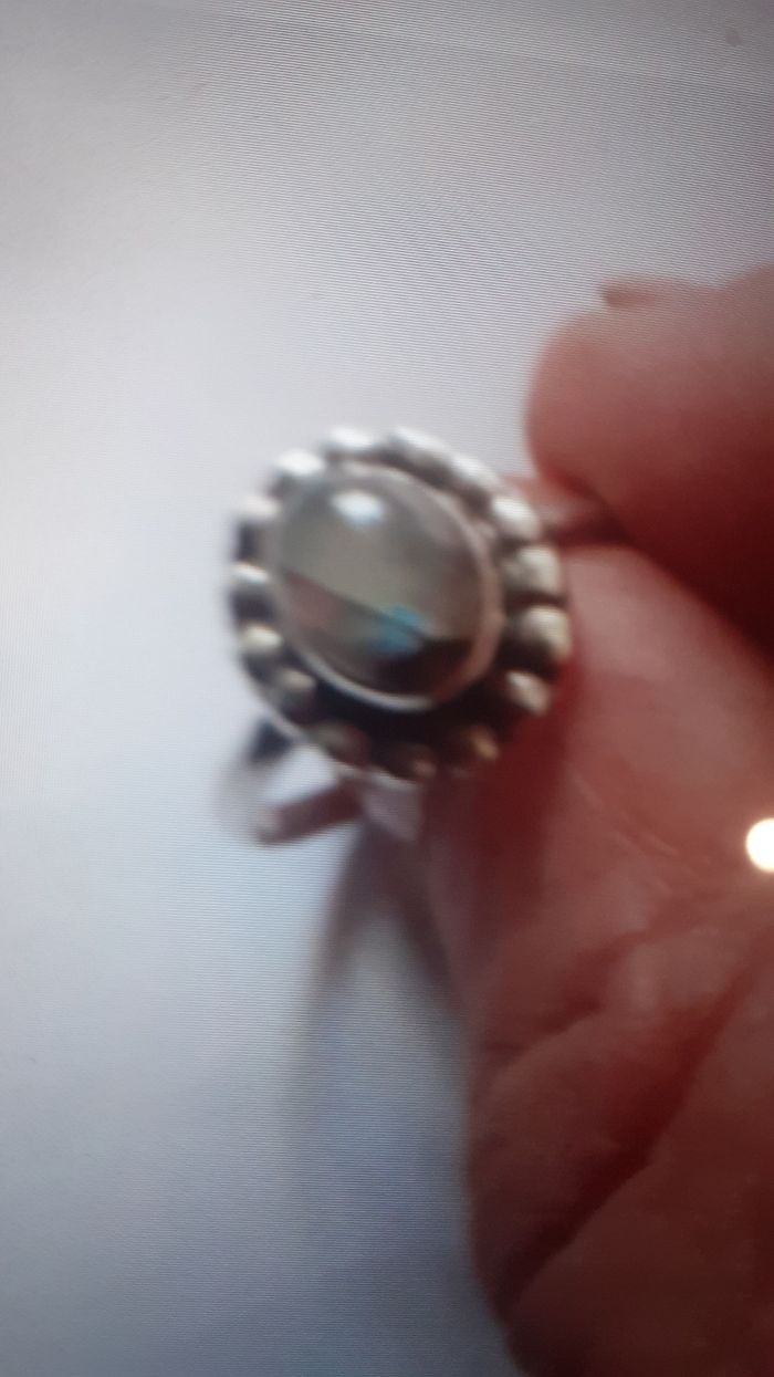 Bague  argent  925 ovale  pierre de lune hecate - photo numéro 5