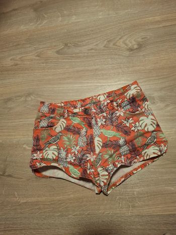 Short fille orchestra taille 8 ans motif fleurs et oiseaux