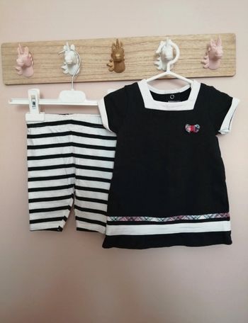 Ensemble bébé fille marinière EOM 6 mois