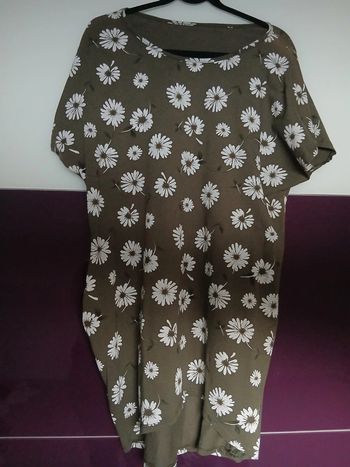 Robe kaki en cotton