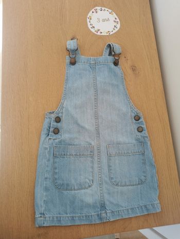 Robe salopette en jeans 3ans kiabi tbe
