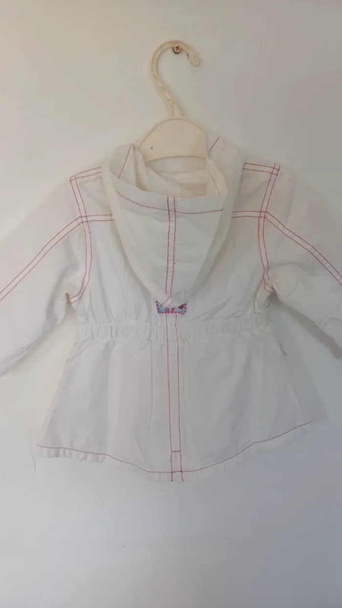 Manteau catimini blanc mi saison 12 mois fille - photo numéro 5