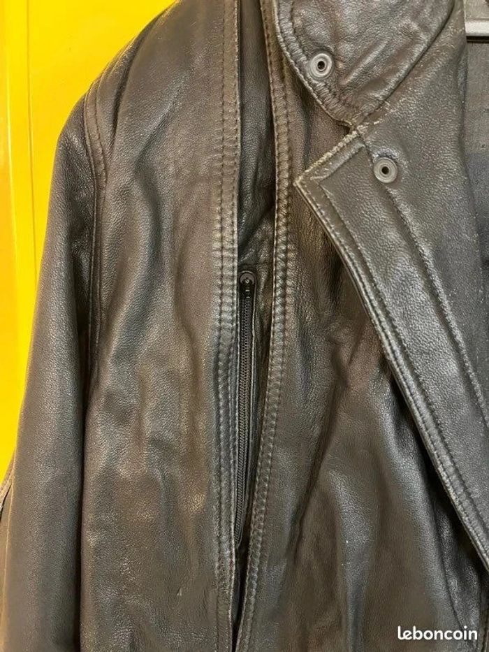 🌟 Magnifique veste en cuir Xxl / 58 état neuf doublée = une splendeur 🌟 - photo numéro 9