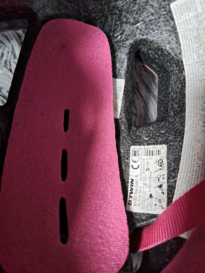 Casque de protection rose B'twin taille 53-56cm (vélo,skate,roller) - photo numéro 7