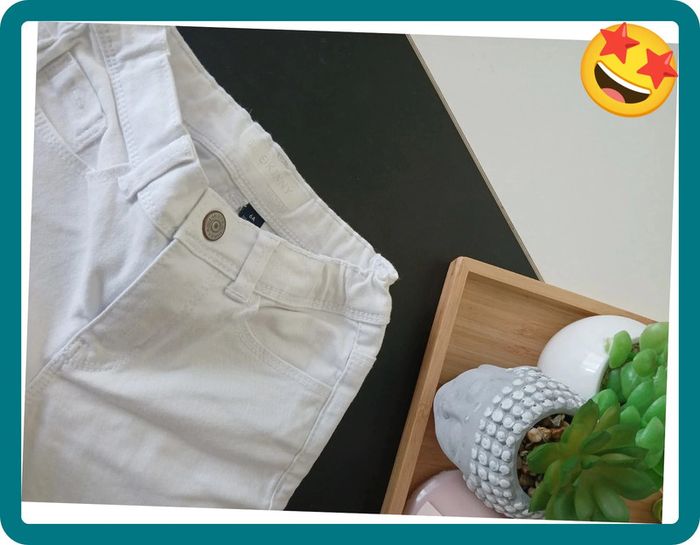 Jeans blanc Neuf Fille Taille 6 ans🌿💝 - photo numéro 5