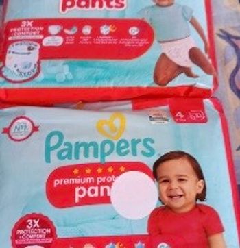 Lot de 2 paquets Couches Pampers Pants protection premium taille 4