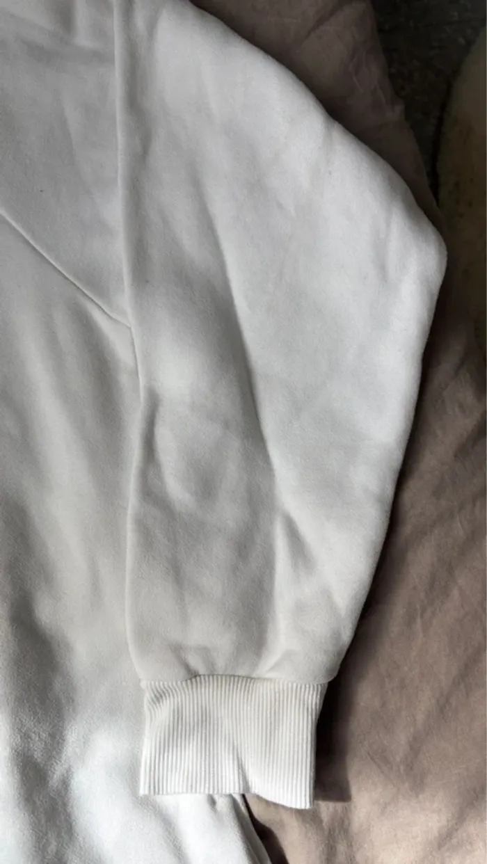 Pull Sweat long blanc à capuche Puma taille XS/34 - photo numéro 2