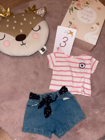 Ensemble short et tee shirt 3mois