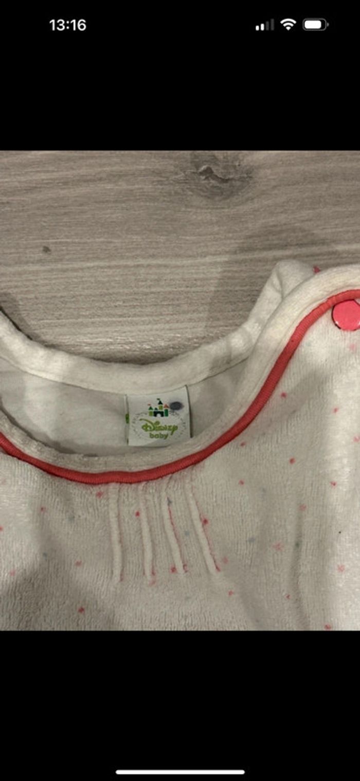 Turbulette bébé fille 6-12 mois très bon état Disney - photo numéro 3