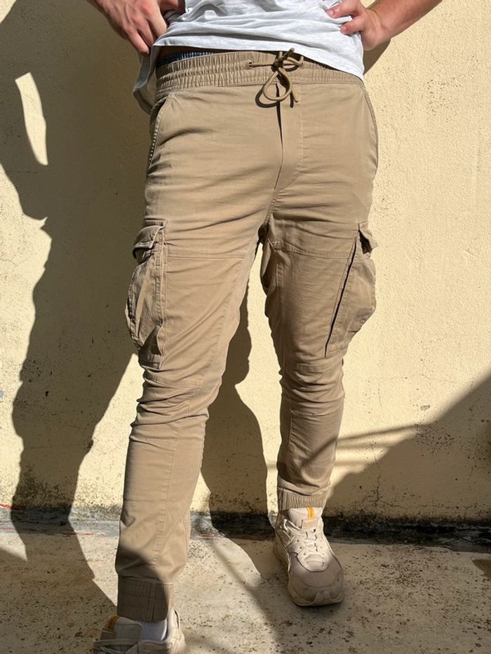 Cargo beige plusieurs poches - photo numéro 4