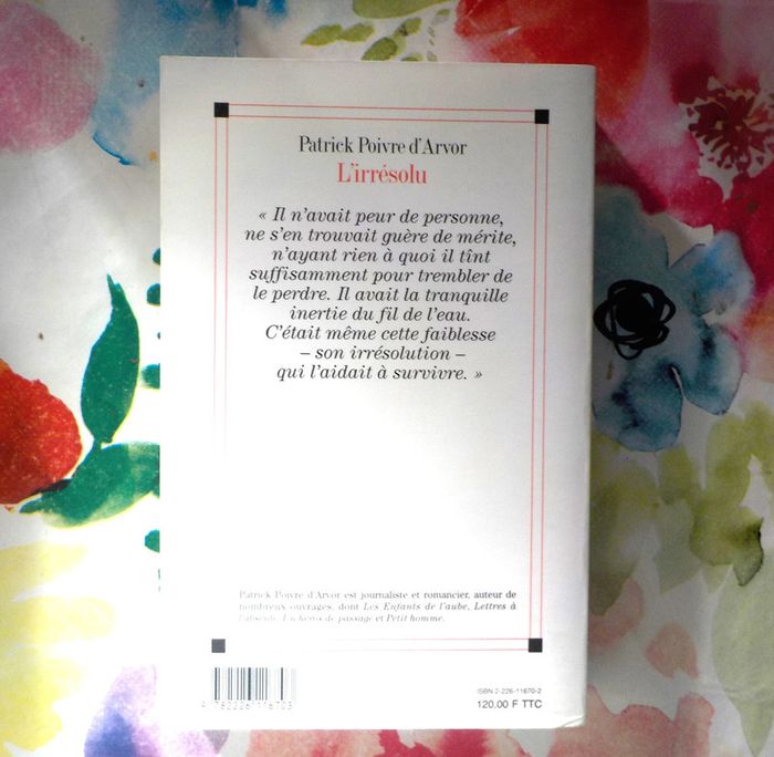 L'irrésolu de Patrick Poivre d'Arvor Ed. Albin Michel - photo numéro 3