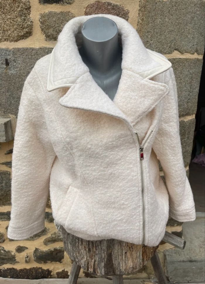 Manteau en laine crème - Elora