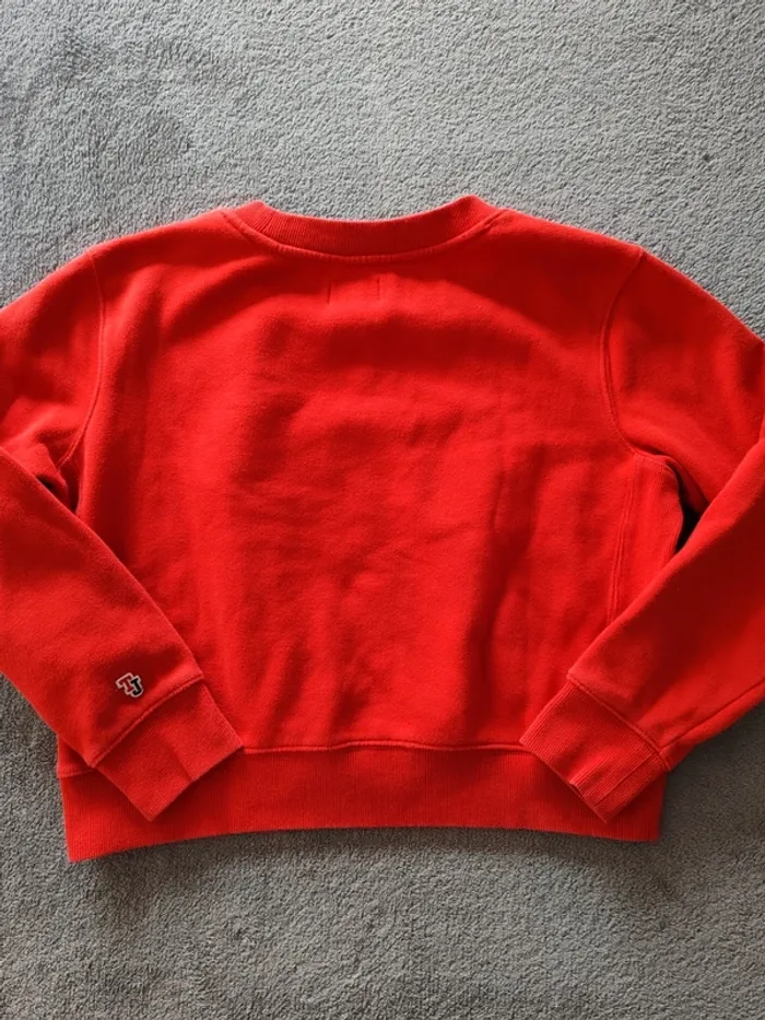 Tommy Jeans Sweat Femme S – Crewneck Rouge Logo - photo numéro 5