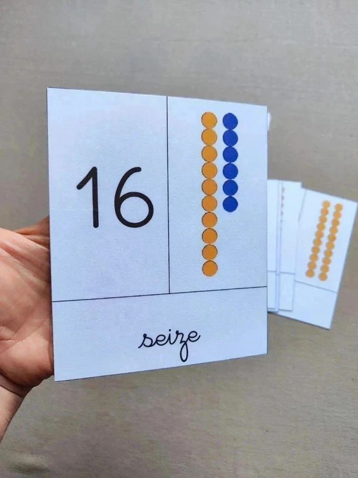 Kit de dénombrement avec perles Montessori de 1 à 20 - photo numéro 2