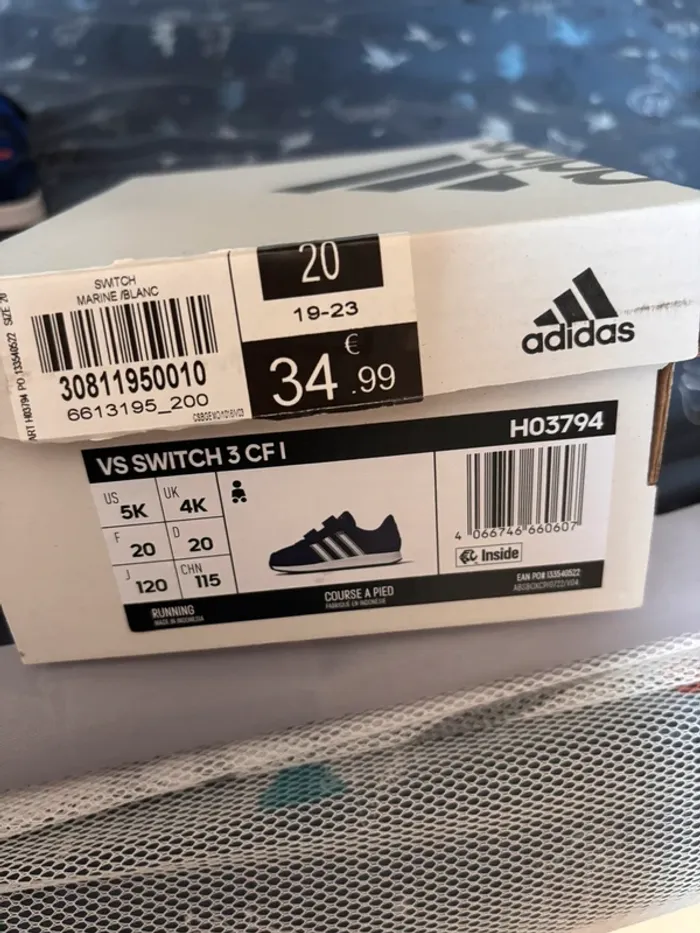 Baskets adidas pointure 20 - photo numéro 7