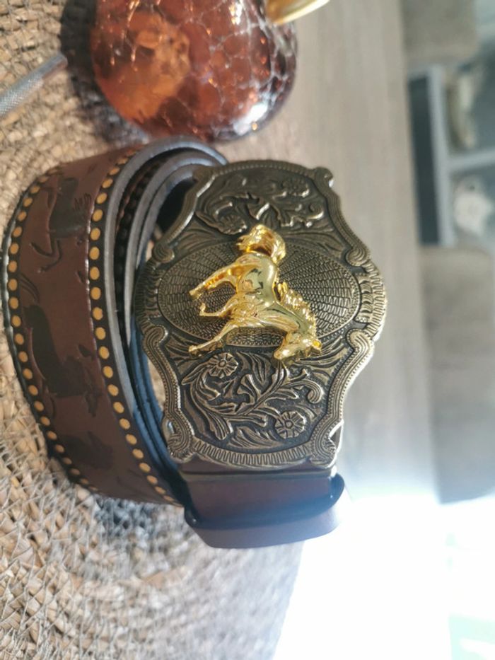 Ceinture de cowboy country cheval - photo numéro 2