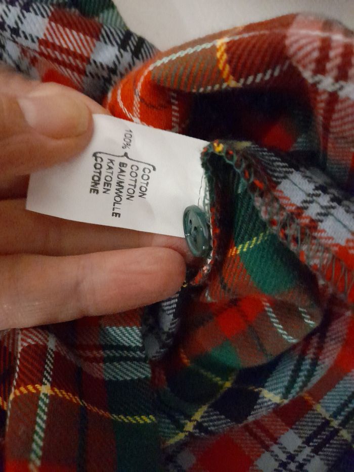 robe a carreaux rouge et verte Cyrillus taille 12 mois - photo numéro 3