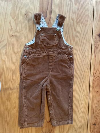 Salopette velours petit bateau