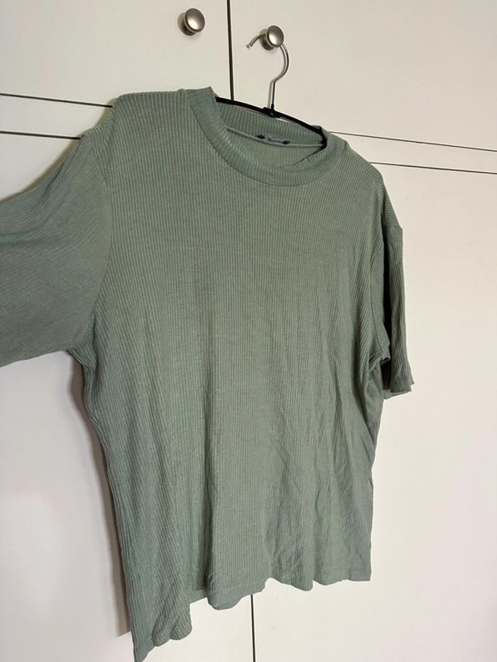 Tee shirt kaki-vert