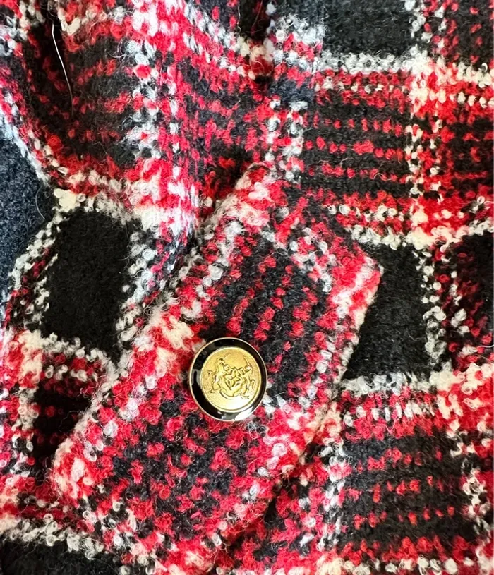 Short Maje à carreaux blanc rouge noir taille 40 - photo numéro 6