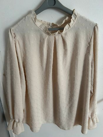 Blouse crème à manches longues • Shein • 1XL