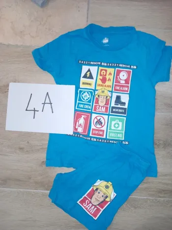 Pyjama short été Sam le pompier 4 6 ans