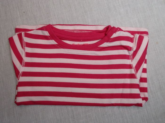 T-shirt rayé rose, 3 mois