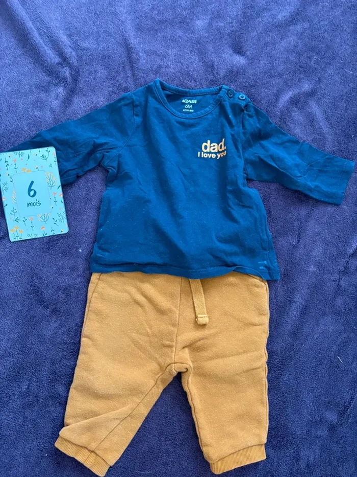 Ensemble bleu & jaune Kiabi