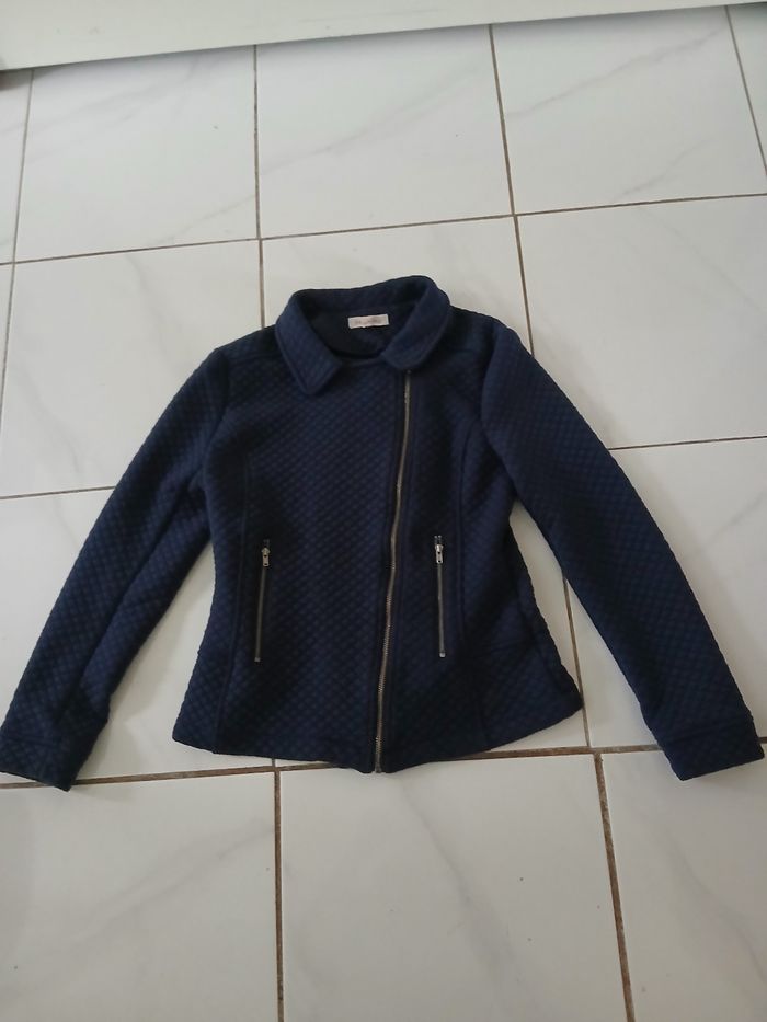 Veste fille en polyster taille 14 ans couleur bleu marine - photo numéro 2