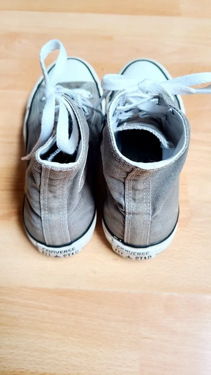 Converse montantes gris taille 36 - photo numéro 3
