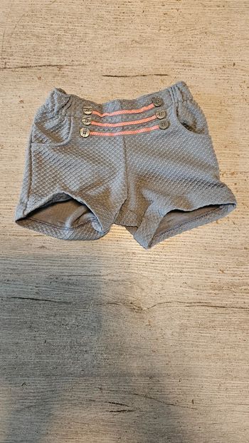 Adorable short élastique, fille, gris, Orchestra, 2 ans, nickel