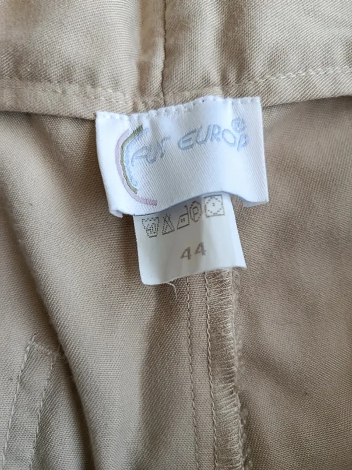 Pantalon vintage beige style chino sport Fus Europ taille 40 - photo numéro 3