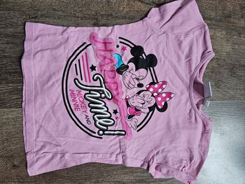 Tee shirt manche courte minnie et mickey