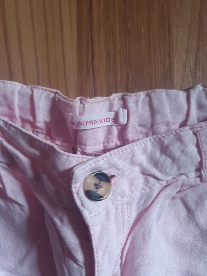 short coton monoprix rose 4 ans - photo numéro 2