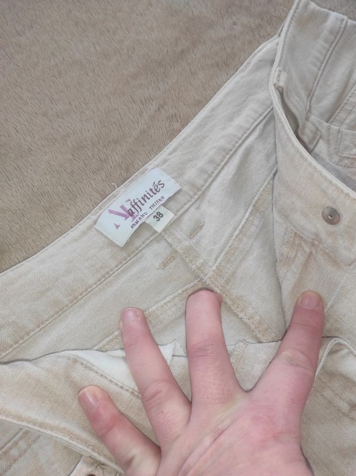 Jean droit beige Armand Thiery t.38 - photo numéro 5