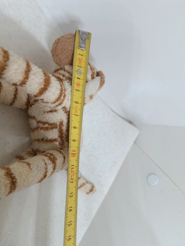 Petite peluche cmp plush doudou teddy zèbre zébré grosse pattes grande big beige crème tigre tiger - photo numéro 16