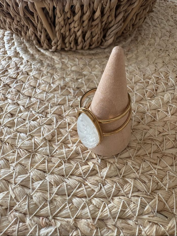 Bague dorée acier inoxydable - photo numéro 5