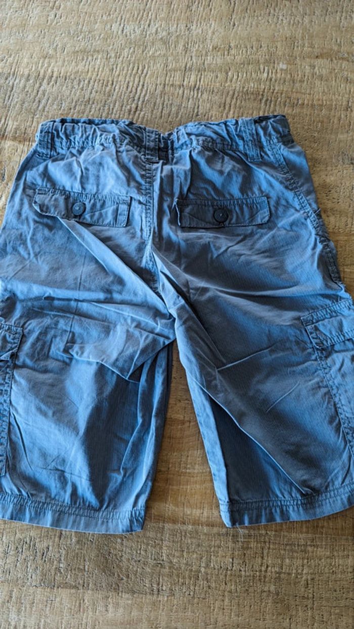 Lot de 2 shorts beige et bleu + bretelles amovibles - photo numéro 8