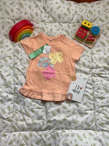 robe manches courtes en coton abricot 12/18 mois zeeman