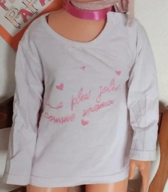 Tee shirt motif comme maman - photo numéro 3