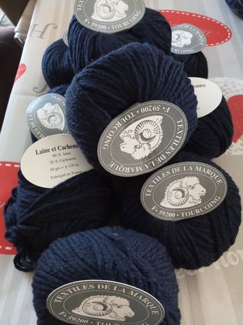 Lot de 9 Pelotes (Laine et Cachemire) 50g "Textile de la Marque" - Neuves