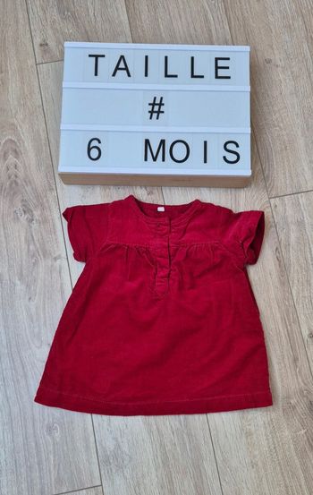 Robe coton velours 6 mois