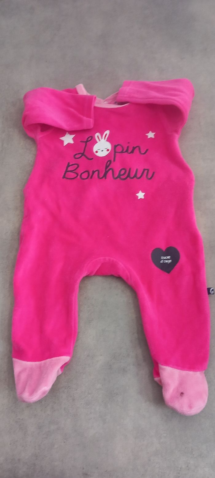 Pyjama manche longue 1 piece sucre dorge 6 mois - photo numéro 2