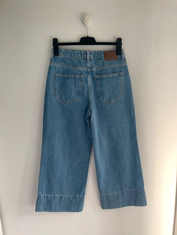 Jean bleu clair Zara jambe large taille 38 - photo numéro 4
