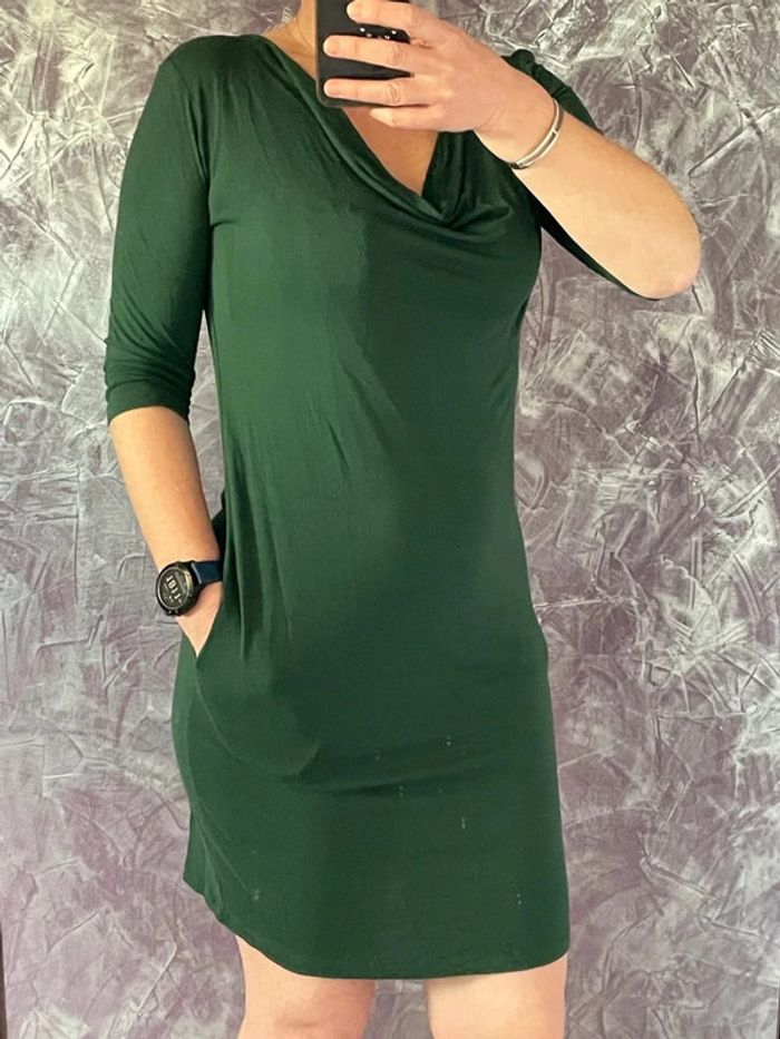 Magnifique robe verte fluide Stefanel - photo numéro 9