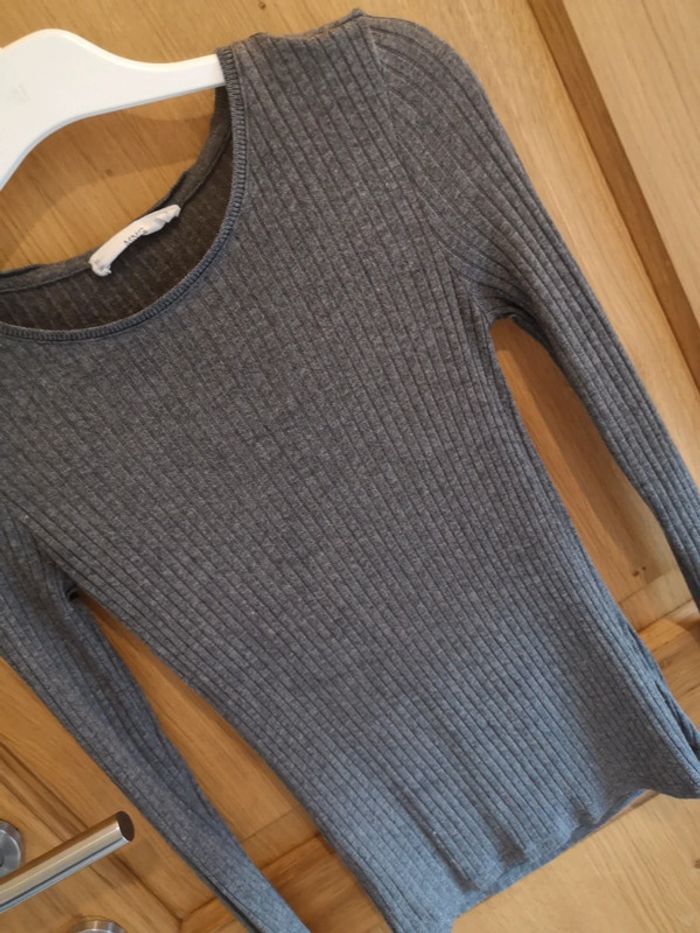 T-shirt en gris foncé Mango Xxs - photo numéro 4