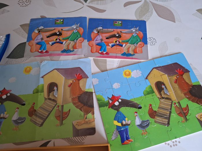 Lot jeux enfant dès 3 ans : puzzle bois (p'tit loup) et jeux peppa pig - photo numéro 5
